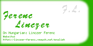 ferenc linczer business card